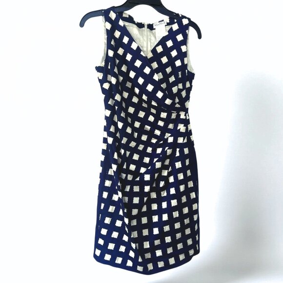 MaxMara Weekend Black White Check Dress Size 4 Italy Designer Geomentric - Picture 1 of 6